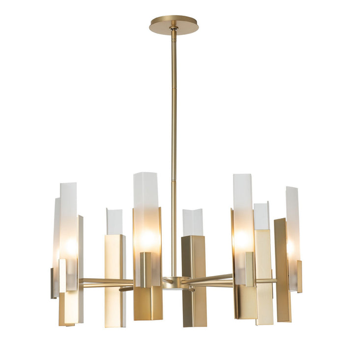 Hubbardton Forge 132045-SKT-MULT-86-FD0828 Eight Light Pendant, Modern Brass