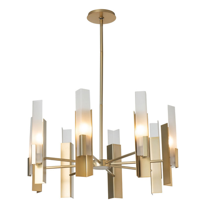 Hubbardton Forge 132045-SKT-MULT-86-FD0828 Eight Light Pendant, Modern Brass
