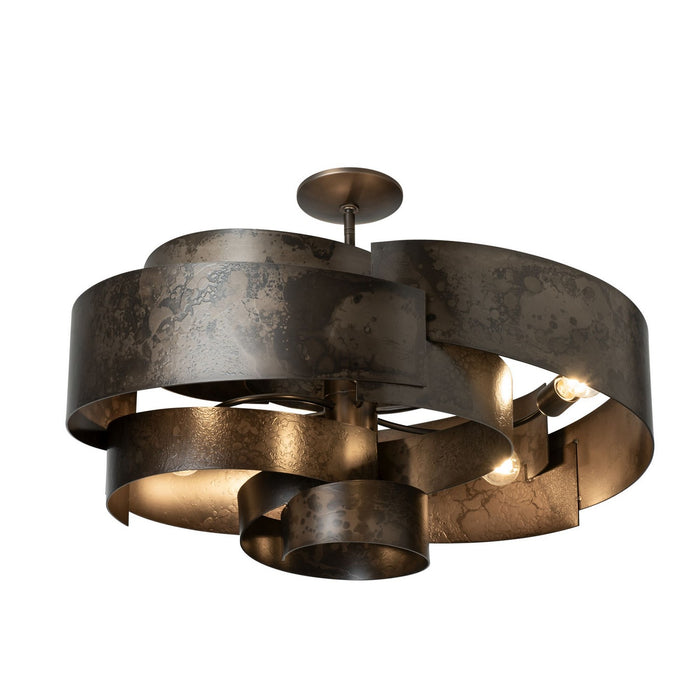 Hubbardton Forge 132117-SKT-MULT-07 Six Light Pendant, Dark Smoke