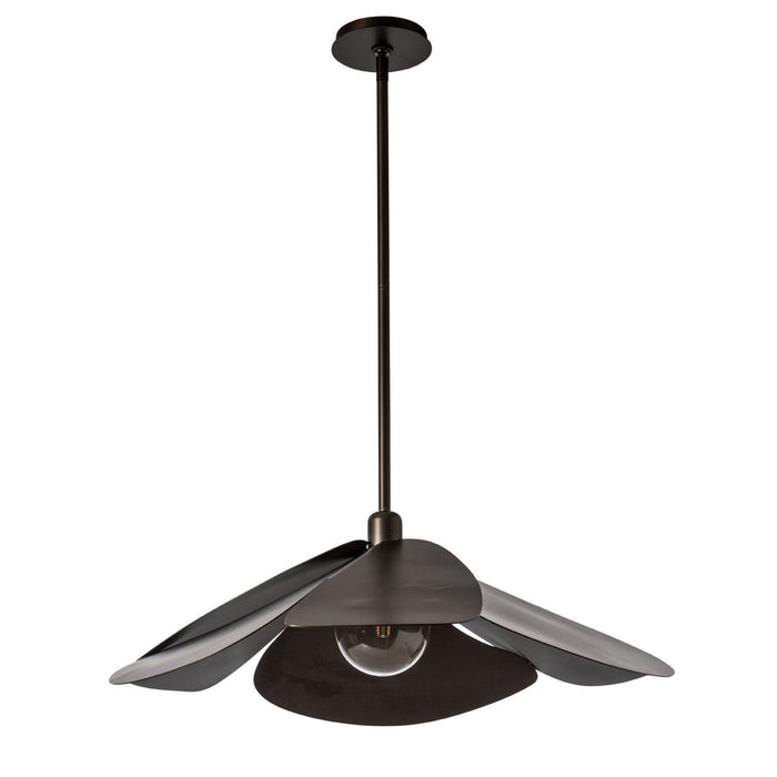 Hubbardton Forge 139465-SKT-MULT-07 One Light Pendant, Dark Smoke