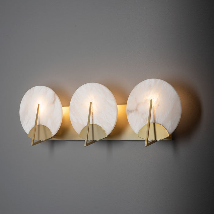 Hubbardton Forge 201057-SKT-86-AR Three Light Bath Sconce, Modern Brass