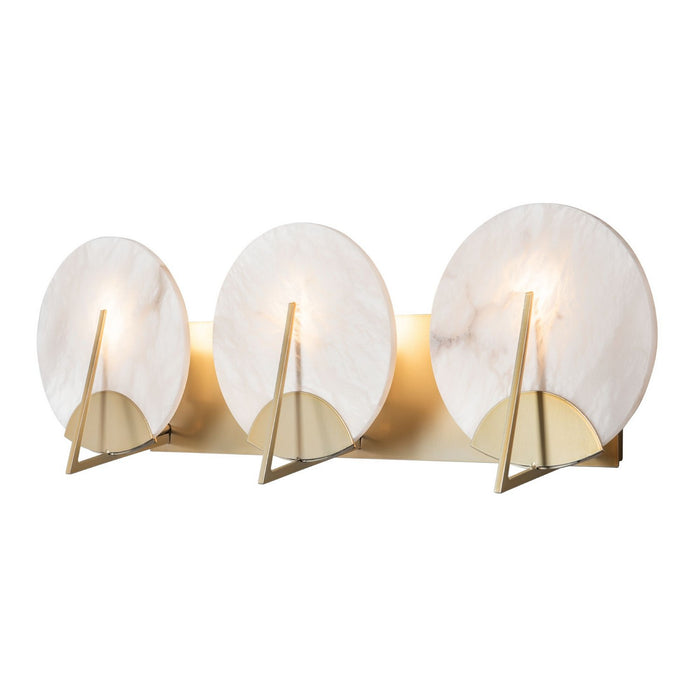Hubbardton Forge 201057-SKT-86-AR Three Light Bath Sconce, Modern Brass