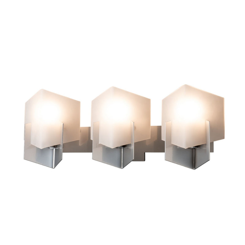 Hubbardton Forge 201357-SKT-85-GG0816 Three Light Bath Sconce, Sterling