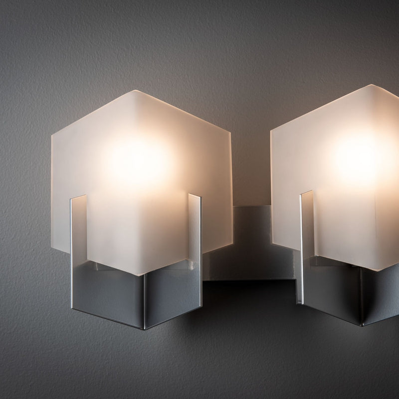 Hubbardton Forge 201357-SKT-85-GG0816 Three Light Bath Sconce, Sterling