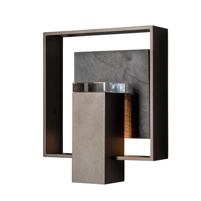 Hubbardton Forge 302660-SKT-14-SL-ZM0850 One Light Outdoor Wall Sconce, Coastal Oil Rubbed Bronze
