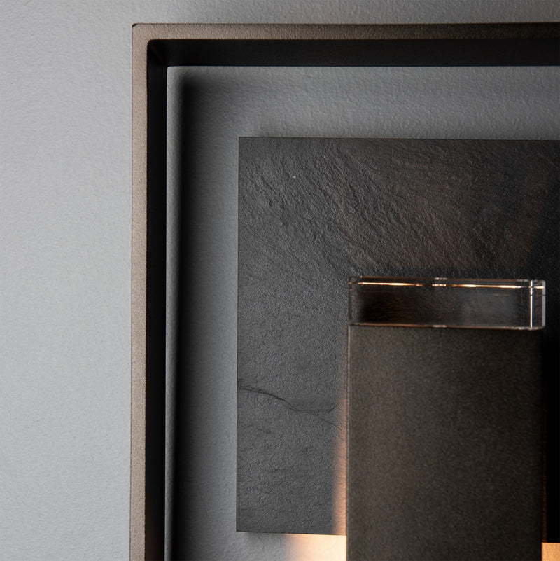 Hubbardton Forge 302660-SKT-14-SL-ZM0850 One Light Outdoor Wall Sconce, Coastal Oil Rubbed Bronze