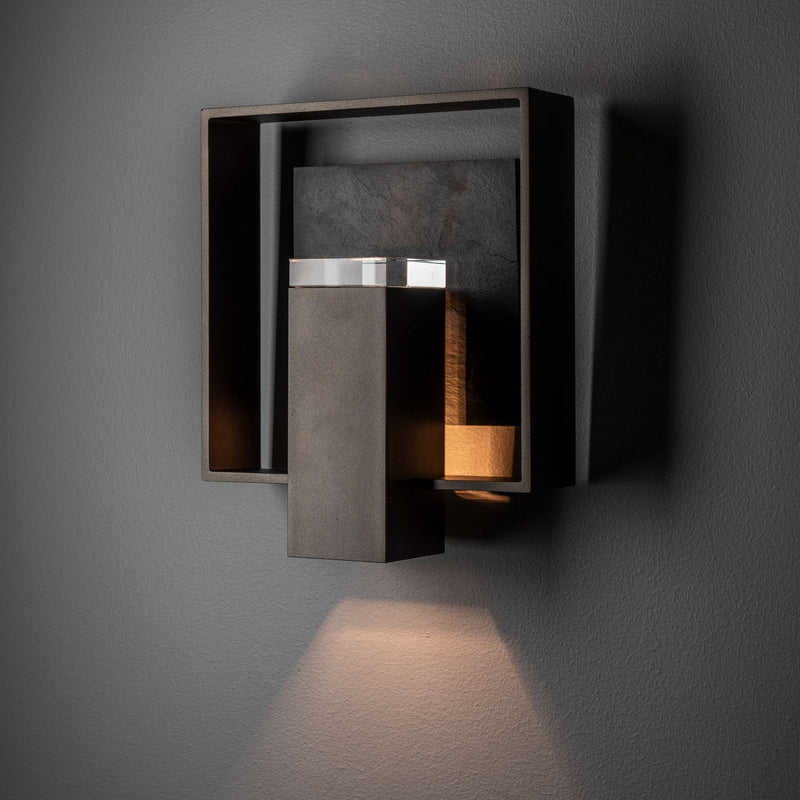 Hubbardton Forge 302662-SKT-14-SL-ZM0850 One Light Outdoor Wall Sconce, Coastal Oil Rubbed Bronze