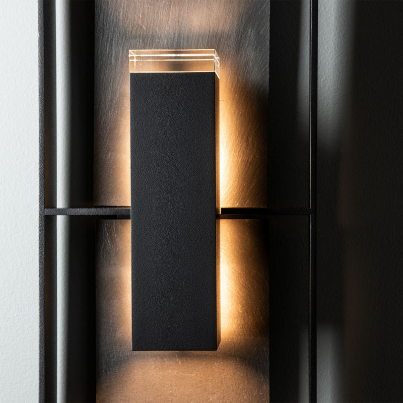 Hubbardton Forge 302666-SKT-80-SL-ZM0850 Two Light Outdoor Wall Sconce, Coastal Black