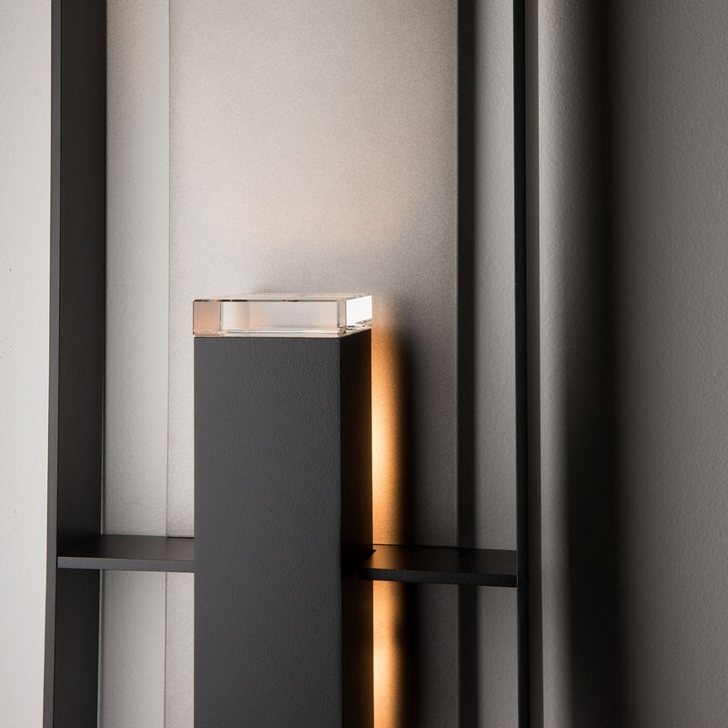 Hubbardton Forge 302667-SKT-80-78-ZM0850 Two Light Outdoor Wall Sconce, Coastal Black