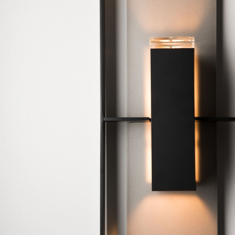 Hubbardton Forge 302667-SKT-80-78-ZM0850 Two Light Outdoor Wall Sconce, Coastal Black
