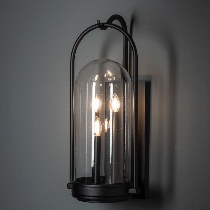 Hubbardton Forge 305213-SKT-80-II0826 Three Light Outdoor Wall Sconce, Coastal Black