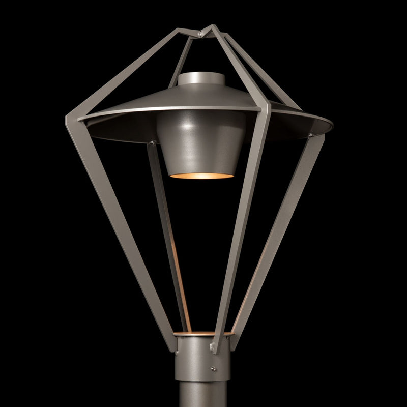 Hubbardton Forge 342652-SKT-78-78 One Light Post Mount, Coastal Burnished Steel