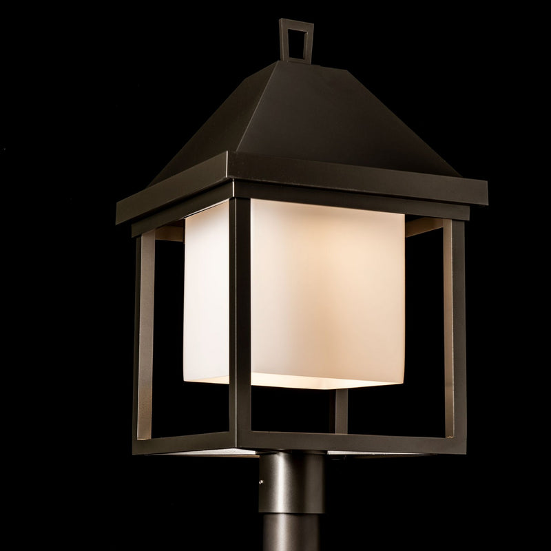 Hubbardton Forge 345203-SKT-77-GG0833 One Light Post Mount, Coastal Dark Smoke