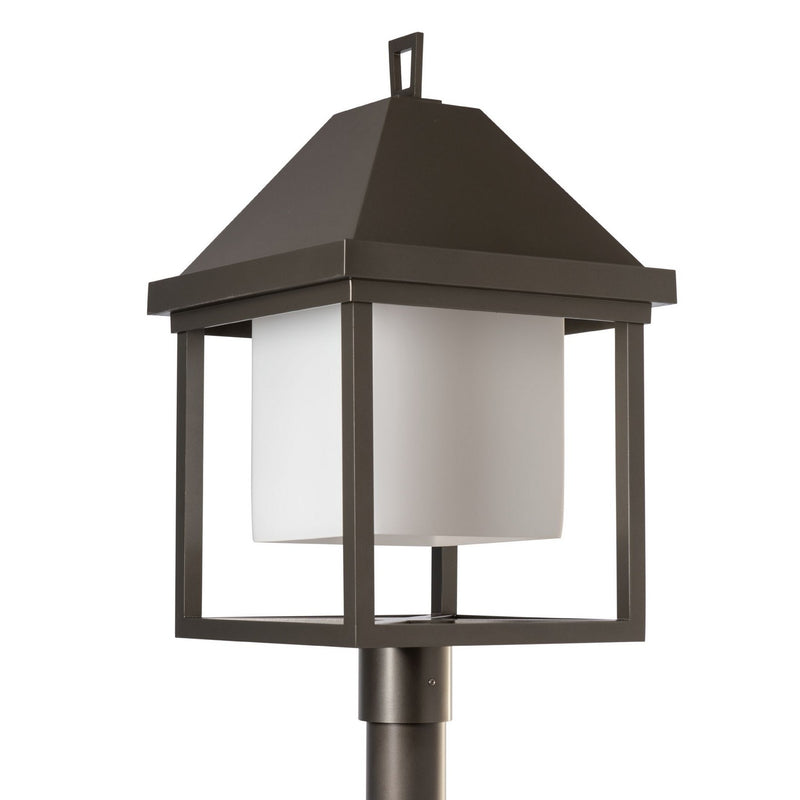Hubbardton Forge 345203-SKT-77-GG0833 One Light Post Mount, Coastal Dark Smoke