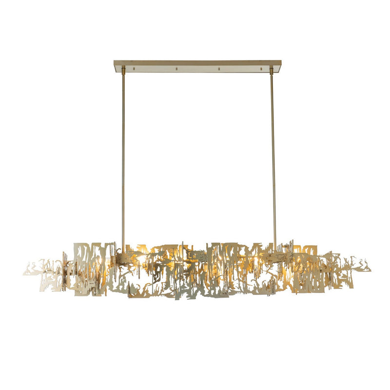 Hubbardton Forge 401311-SKT-MULT-86 Six Light Pendant, Modern Brass