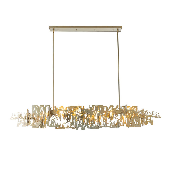 Hubbardton Forge 401311-SKT-MULT-86 Six Light Pendant, Modern Brass