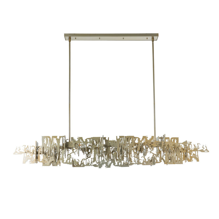 Hubbardton Forge 401311-SKT-MULT-86 Six Light Pendant, Modern Brass