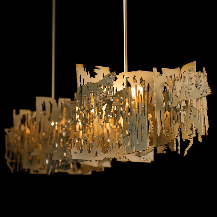 Hubbardton Forge 401311-SKT-MULT-86 Six Light Pendant, Modern Brass