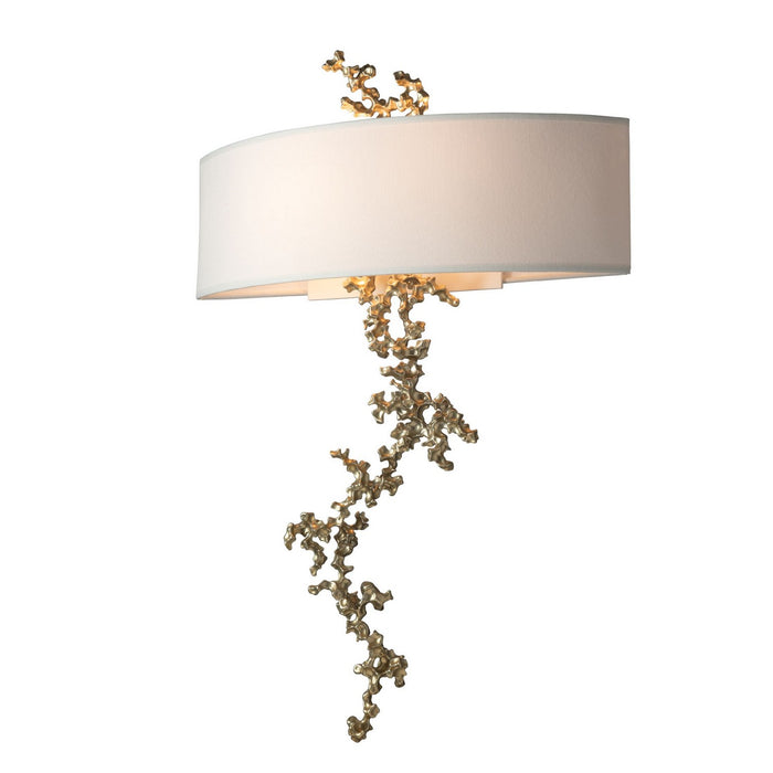 Hubbardton Forge 402036-SKT-86-SF1692 LED Wall Sconce, Modern Brass