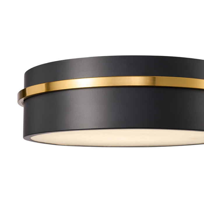 Artcraft AC6990BB LED Flush Mount, Black, Brass