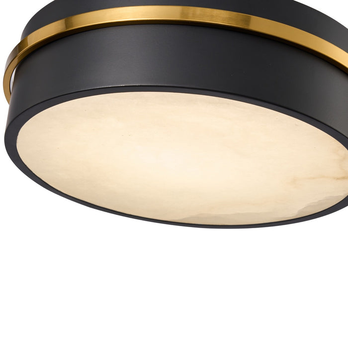 Artcraft AC6990BB LED Flush Mount, Black, Brass