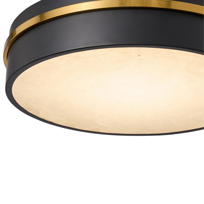 Artcraft AC6991BB LED Flush Mount, Black, Brass
