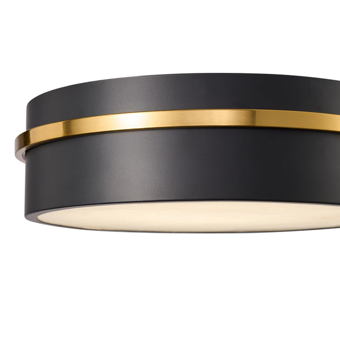 Artcraft AC6991BB LED Flush Mount, Black, Brass