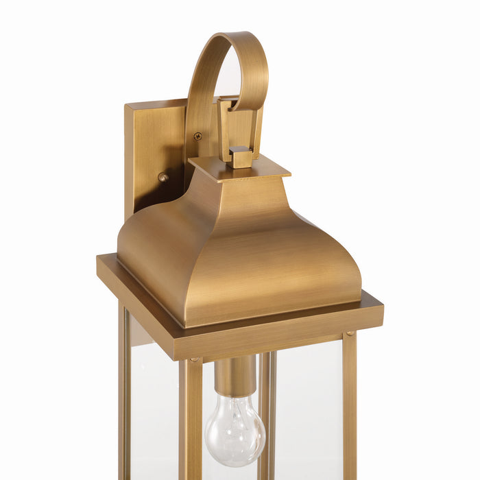 Artcraft AC8181WB One Light Outdoor Wall Sconce, Weathered Brass