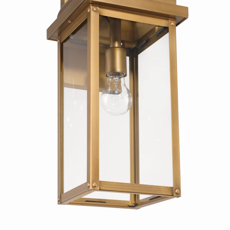 Artcraft AC8181WB One Light Outdoor Wall Sconce, Weathered Brass