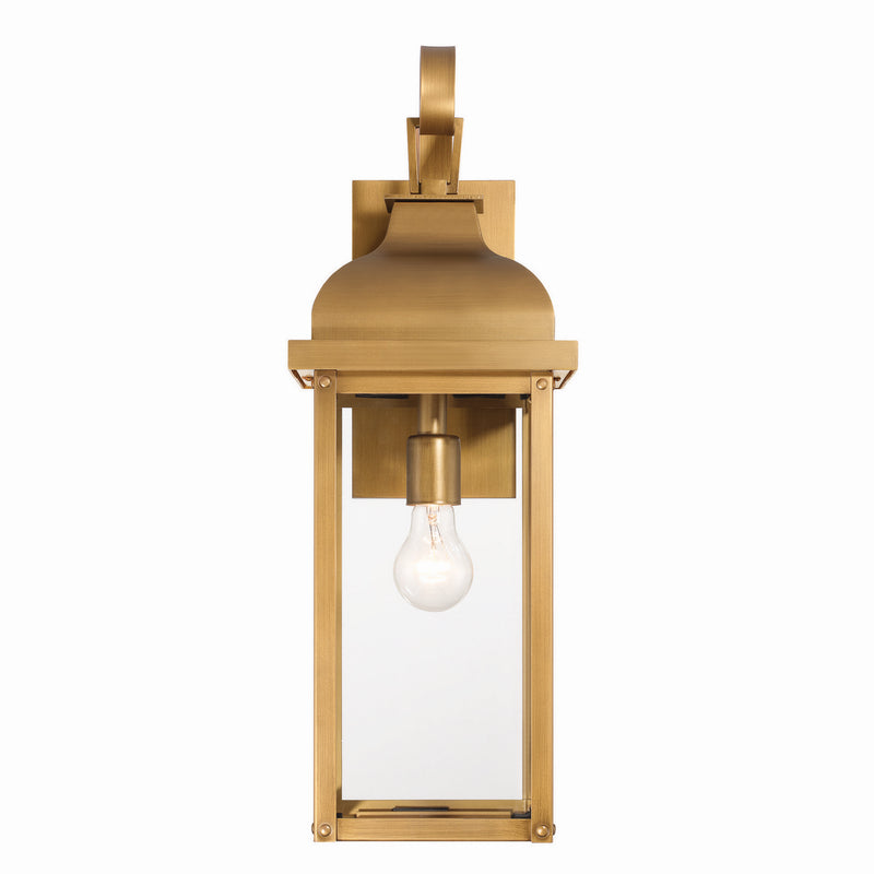 Artcraft AC8181WB One Light Outdoor Wall Sconce, Weathered Brass