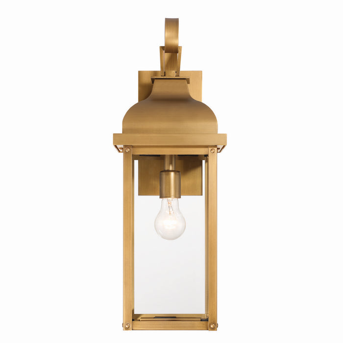 Artcraft AC8181WB One Light Outdoor Wall Sconce, Weathered Brass