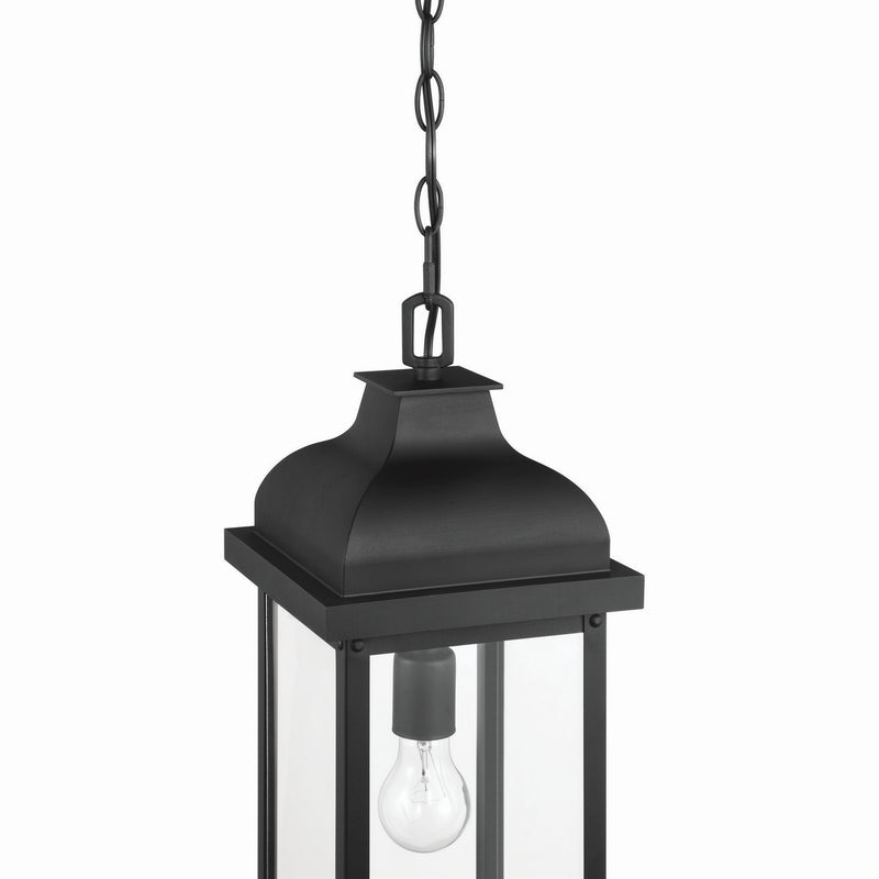 Artcraft AC8185BK One Light Outdoor Pendant, Black