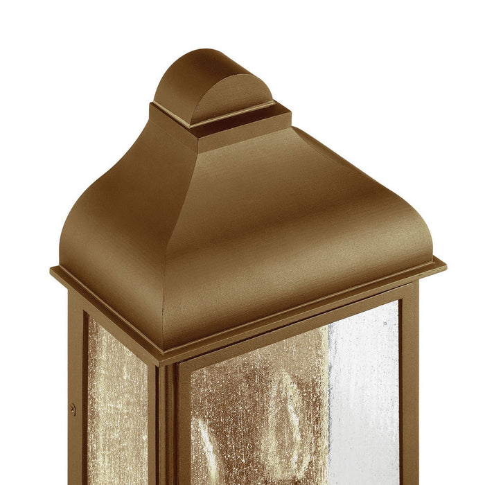 Artcraft AC8186WB Two Light Outdoor Wall Sconce, Weathered Brass