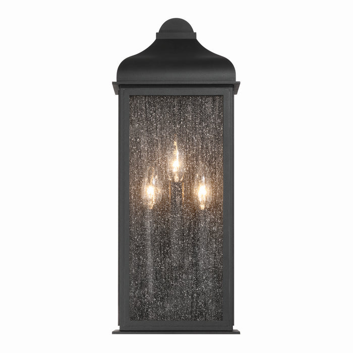 Artcraft AC8187BK Three Light Outdoor Wall Sconce, Black