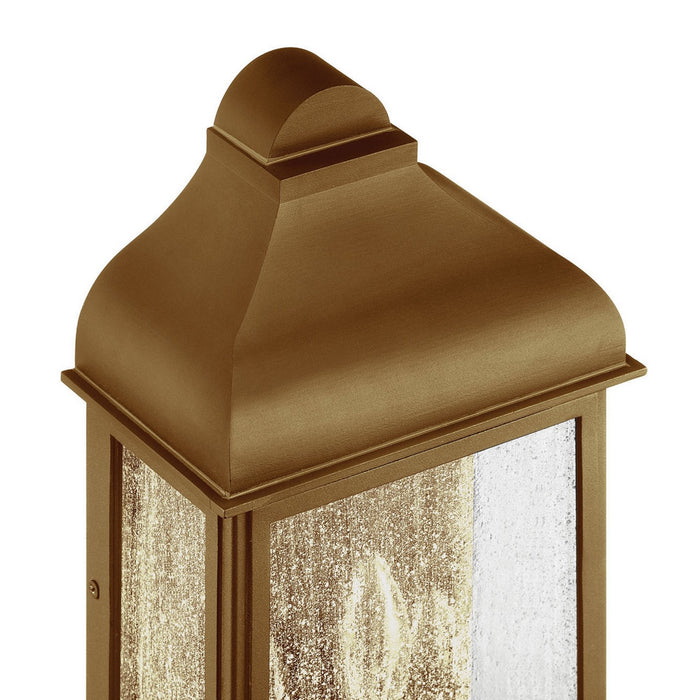 Artcraft AC8187WB Three Light Outdoor Wall Sconce, Weathered Brass