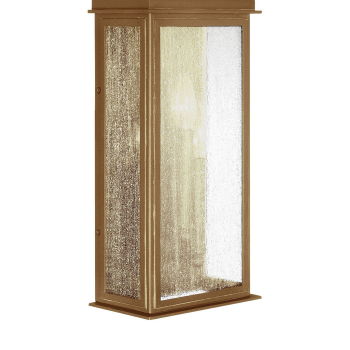 Artcraft AC8187WB Three Light Outdoor Wall Sconce, Weathered Brass