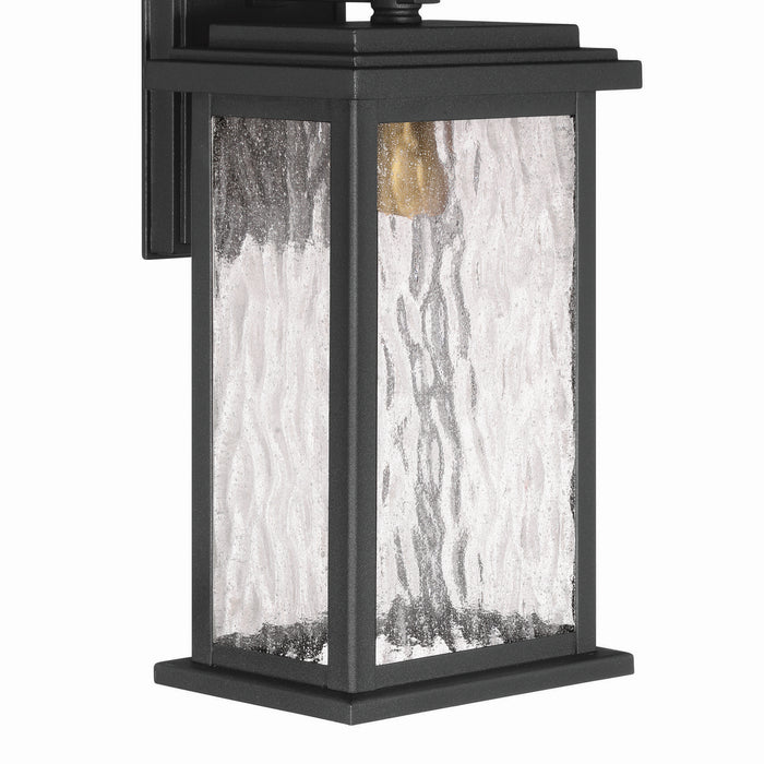 Artcraft AC9270BK One Light Outdoor Wall Sconce, Black, Brass