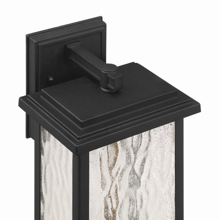 Artcraft AC9271BK Two Light Outdoor Wall Sconce, Black, Brass