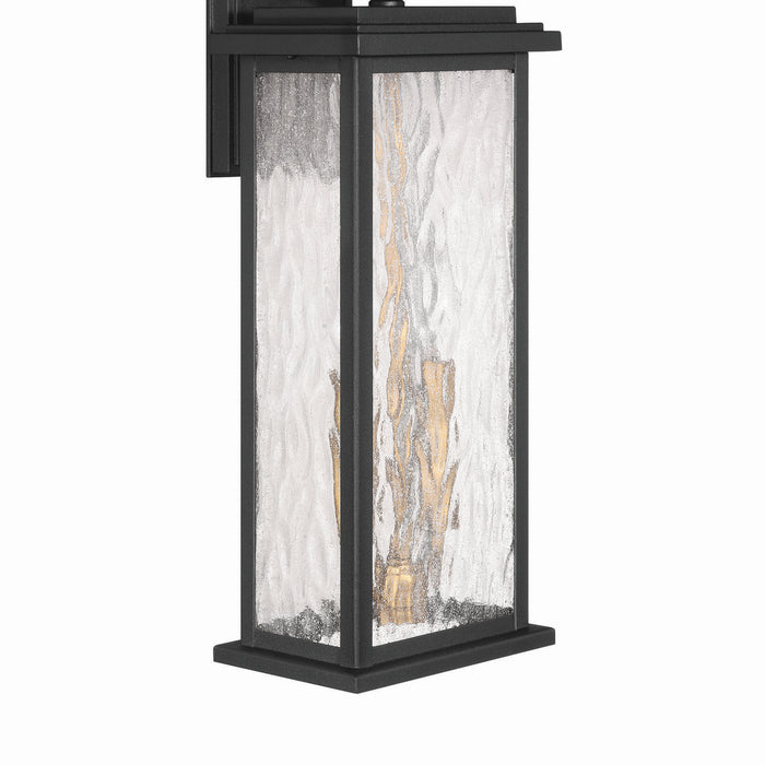Artcraft AC9271BK Two Light Outdoor Wall Sconce, Black, Brass