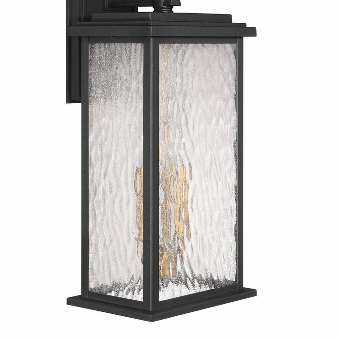Artcraft AC9272BK Two Light Outdoor Wall Sconce, Black, Brass