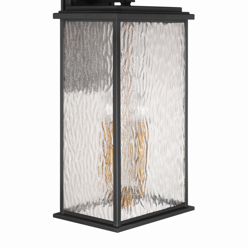 Artcraft AC9274BK Four Light Outdoor Wall Sconce, Black, Brass