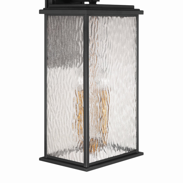 Artcraft AC9274BK Four Light Outdoor Wall Sconce, Black, Brass