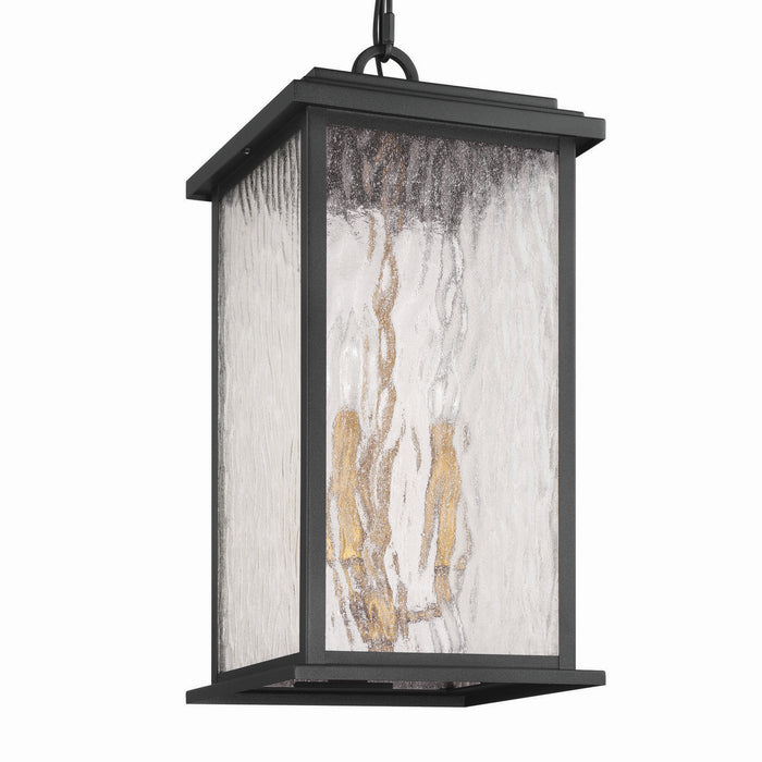 Artcraft AC9275BK Three Light Outdoor Pendant, Black, Brass
