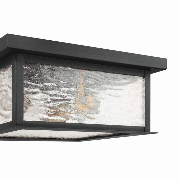 Artcraft AC9276BK Three Light Outdoor Flush Mount, Black, Brass