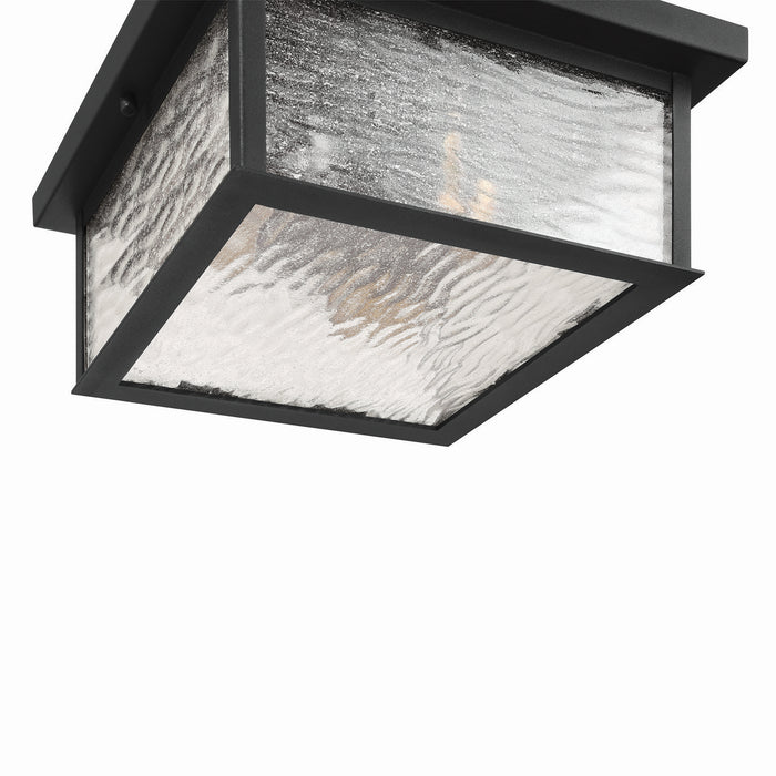 Artcraft AC9276BK Three Light Outdoor Flush Mount, Black, Brass