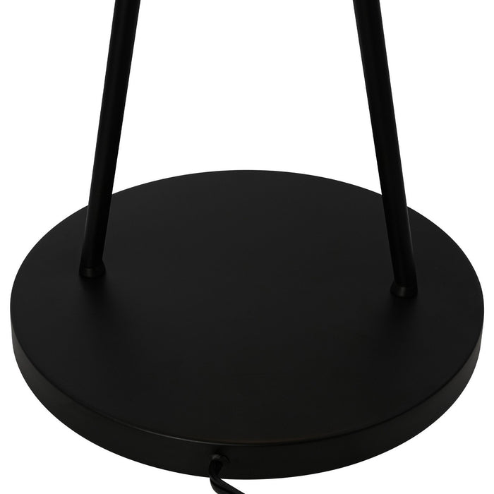 Artcraft AC10046BK LED Floor Lamp, Black, Brushed Brass