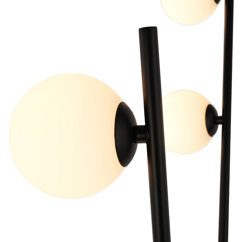 Artcraft AC10046BK LED Floor Lamp, Black, Brushed Brass