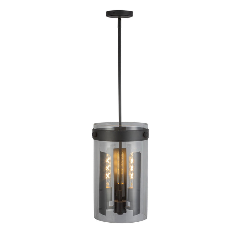 Artcraft AC10051BK Three Light Pendant, Black