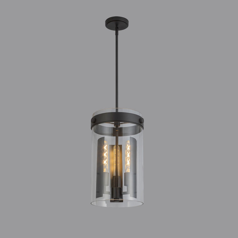 Artcraft AC10051BK Three Light Pendant, Black