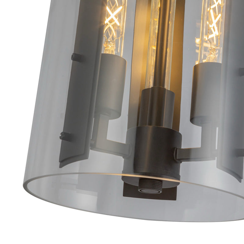 Artcraft AC10051BK Three Light Pendant, Black